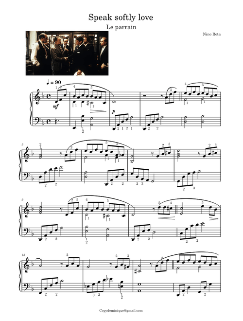 Le parrain – Bo De Film Le parrain - Nino Rota Version 2
