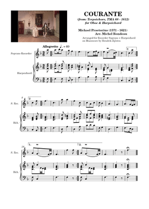 1571 - 1621) Michael Praetorius - Courante, TMA 58 Sheet Music for