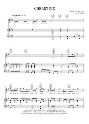 Cherry pie - Warrant Sheet Music for Piano (Piano Quartet
