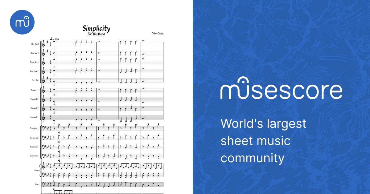Simplicity Sheet music for Piano, Trombone, Saxophone alto, Saxophone ...