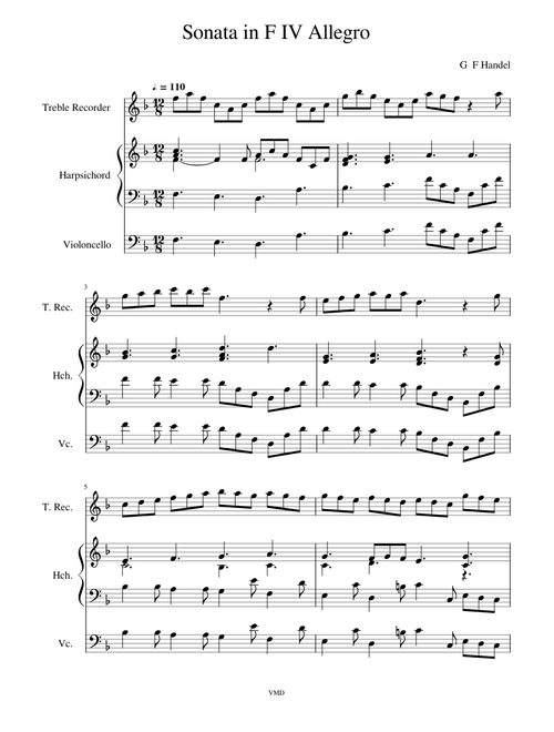 Sonata in F IV Allegro