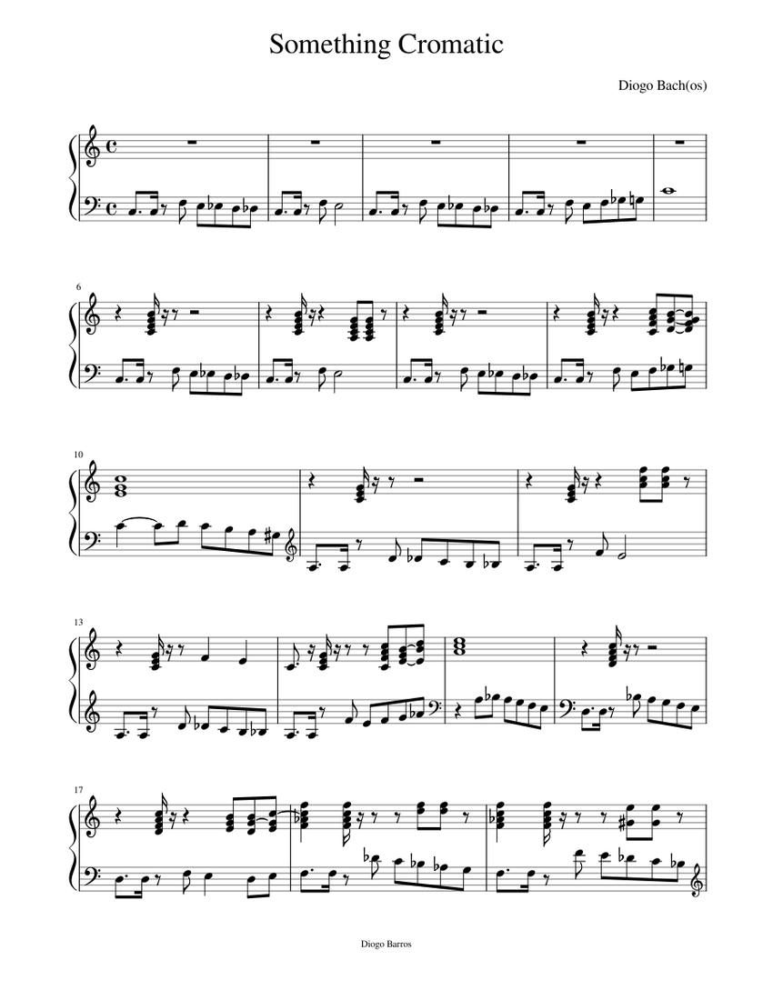 Something Cromatic Sheet music for Piano (Solo) Easy | Musescore.com