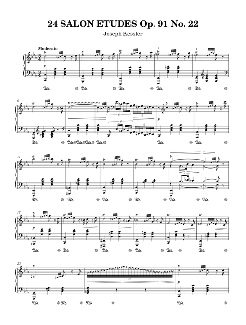 Joseph Kessler - 24 Salon Etudes Op. 91 No. 22