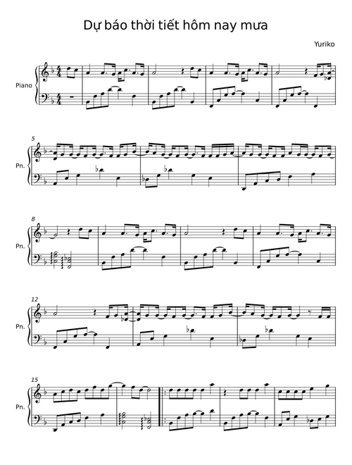 Dự báo thời tiết hôm nay mưa - Yuriko