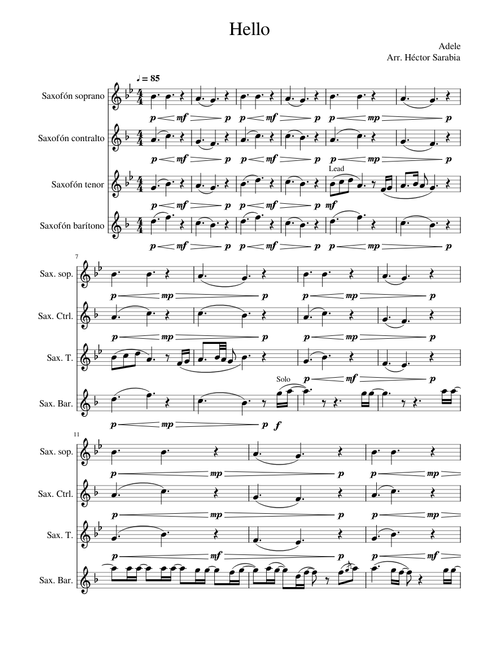 Hello/Sax quartet