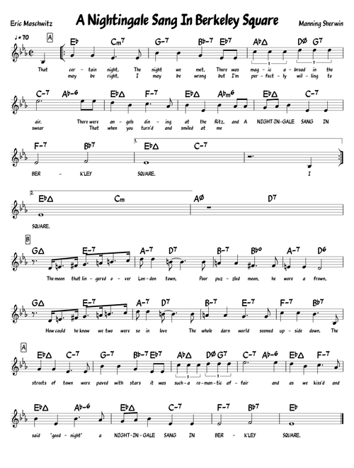 A Nightingale Sang In Berkeley Square