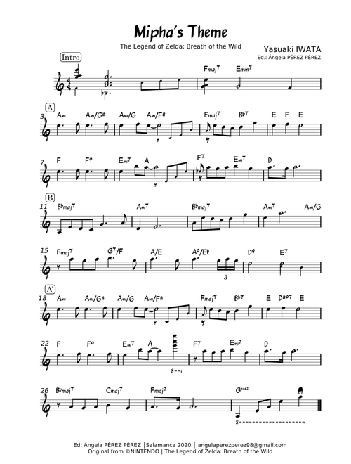 Reunion: Mipha (Mipha's theme) – Iwata, Yasuaki; Kataoka, Manaka; Wakai, Hajime Mipha's Theme