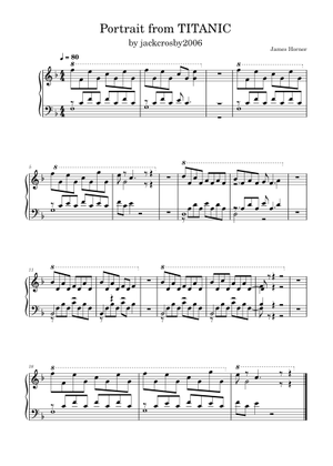 The Portrait-from the movie Titanic Sheet Music for Piano