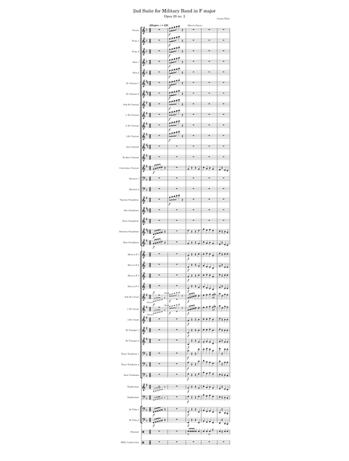 Second Suite for Military Band in F Major – Gustav Holst