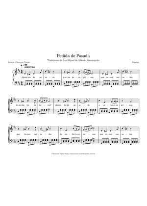 Posada Music Notes Pedida de posada (Quién les da posada a estos peregrinos) – Canciones ...