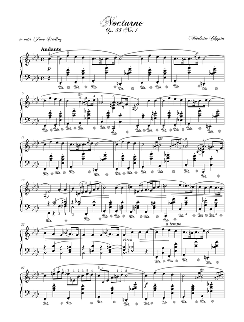 Nocturne Op. 55 No. 1