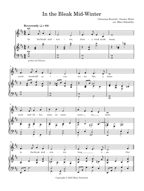 In the Bleak Mid-Winter - Christina Rossetti / Gustav Holst