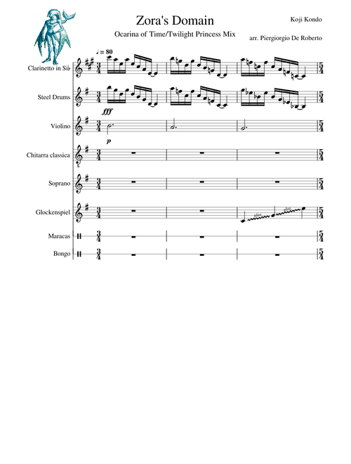 Zora's Domain - The Legend of Zelda: Ocarina of Time/Twilight Princess Mix for Clarinet