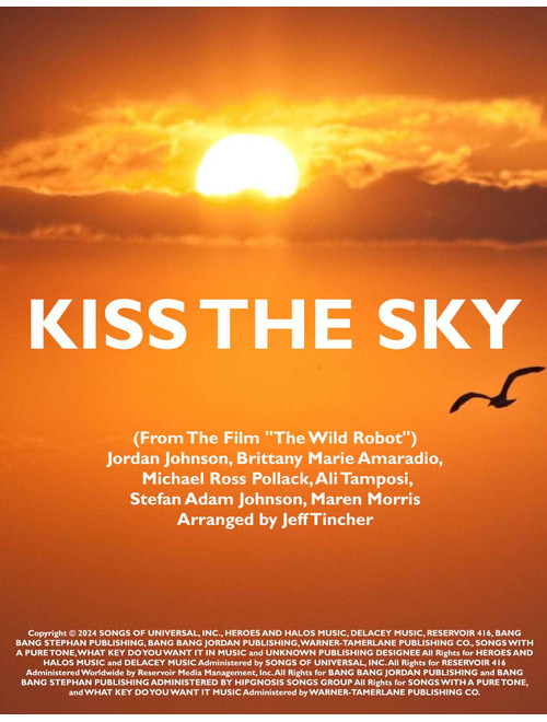 Kiss The Sky (Arr. Jeff Tincher) - Maren Morris (Piano-Vocal-Guitar (Piano Accompaniment))
