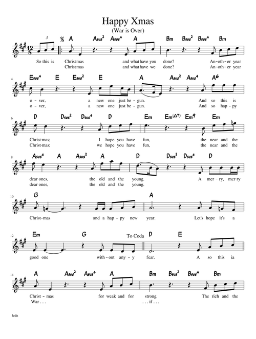 Happy Xmas (War Is Over) - John Lennon