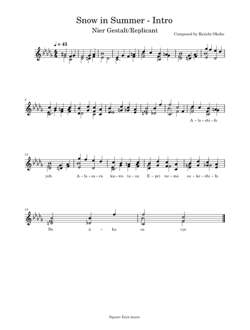 Snow in Summer – Keiichi Okabe