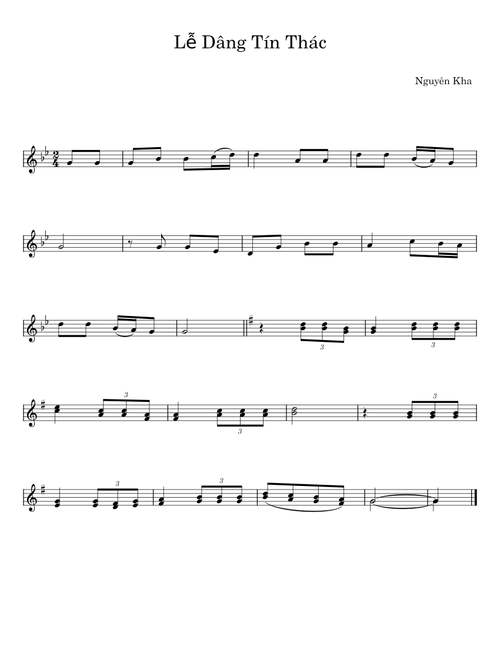 Lễ Dâng Tín Thác - Nguyên Kha