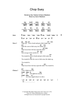 Toxicity System Of A Down Guitar Chords Atwa System Of A Down