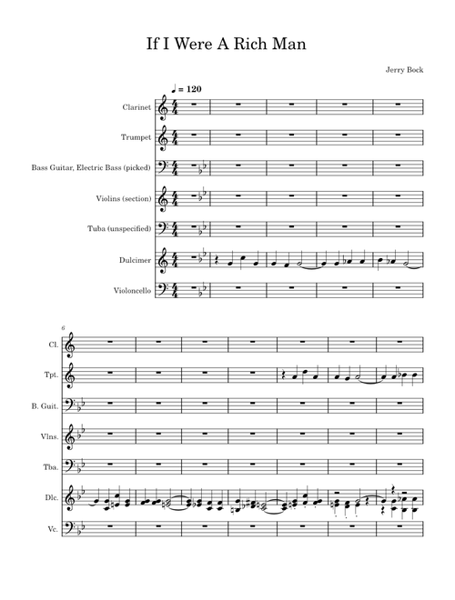 If I Were A Rich Man & Fiddler On The Roof – Unknown author