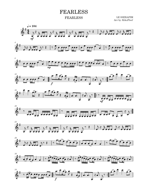FEARLESS – LE SSERAFIM -Violin-