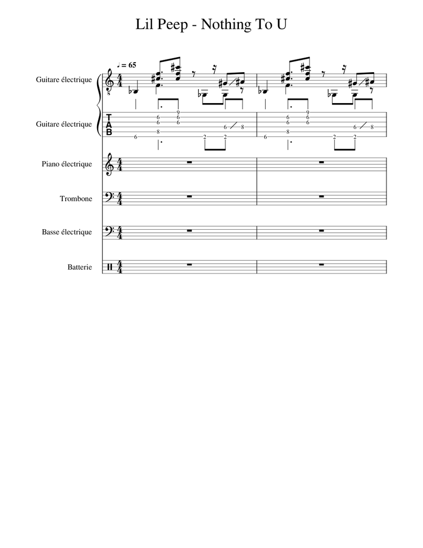 Lil peep piano sheet music on sale