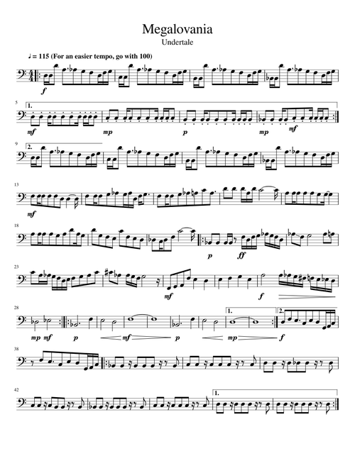 Megalovania (A Realistically Playable Cello Solo)