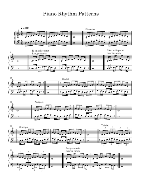Piano Rhythm Patterns – Semela Amara