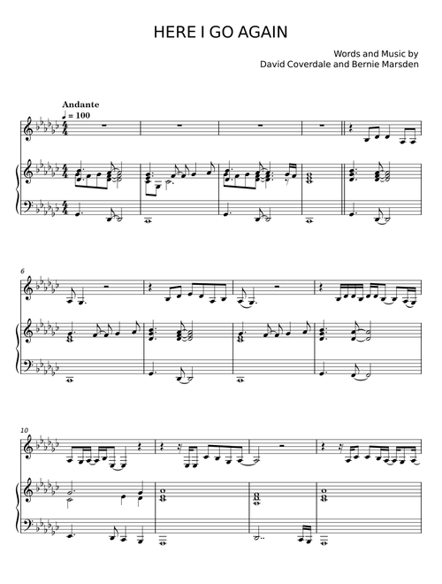 Here I Go Again - David Coverdale