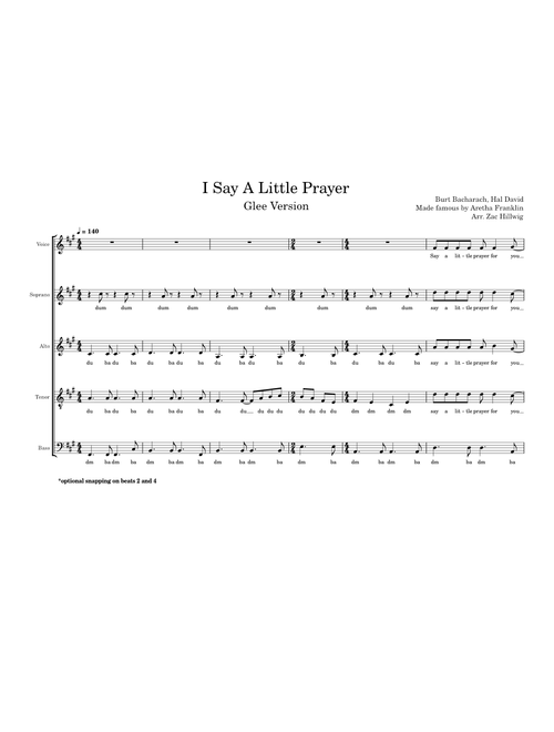 I Say a Little Prayer – Burt Bacharach A Cappella