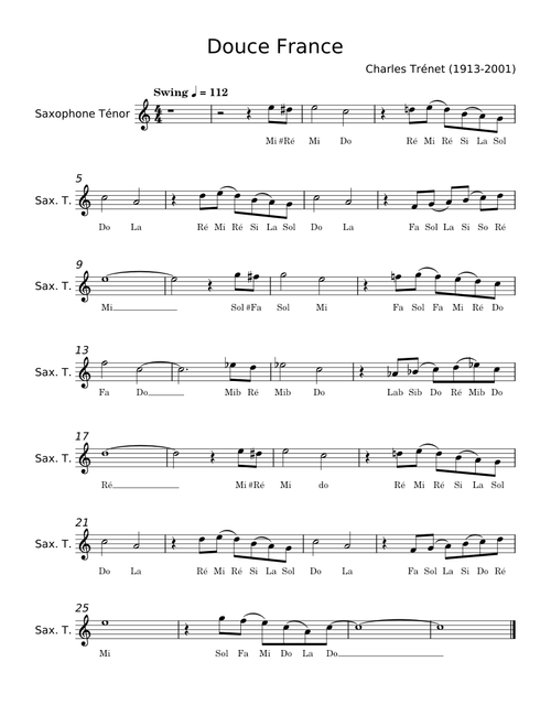 Douce France - Charles Trenet