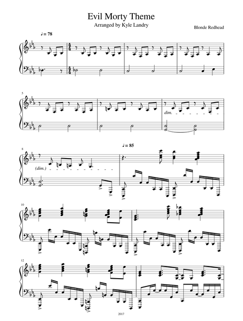 Evil Morty Theme Arr by Kyle Landry