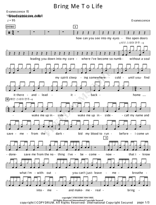 Bring Me To Life (Arr. COPYDRUM) - Evanescence (Drums)