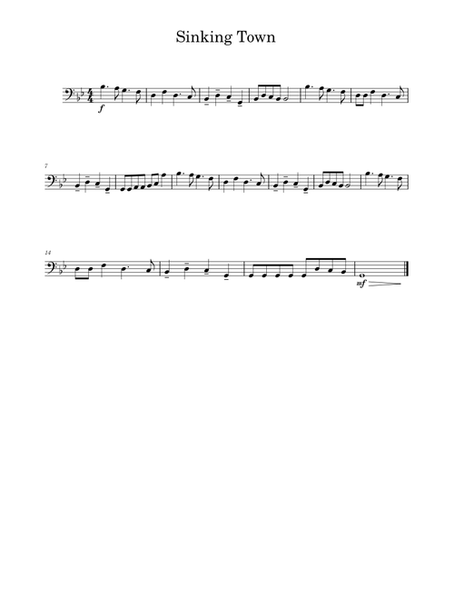 Sinking Town Trombone Sheet