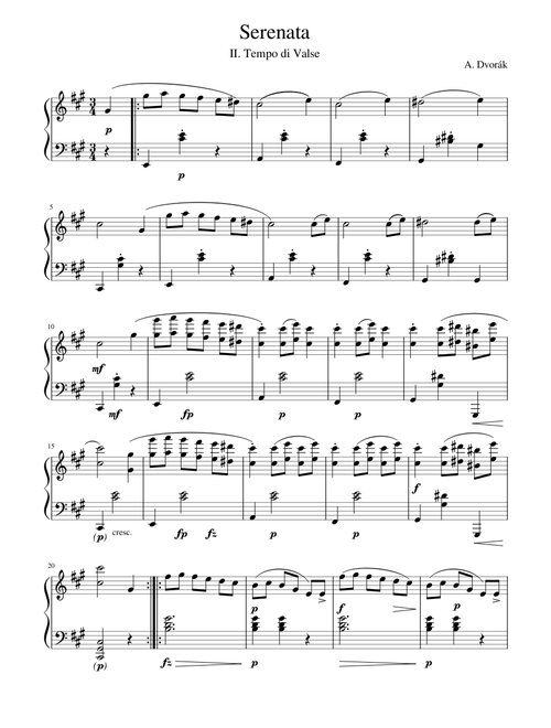 Serenade for strings — II. Tempo di Valse
