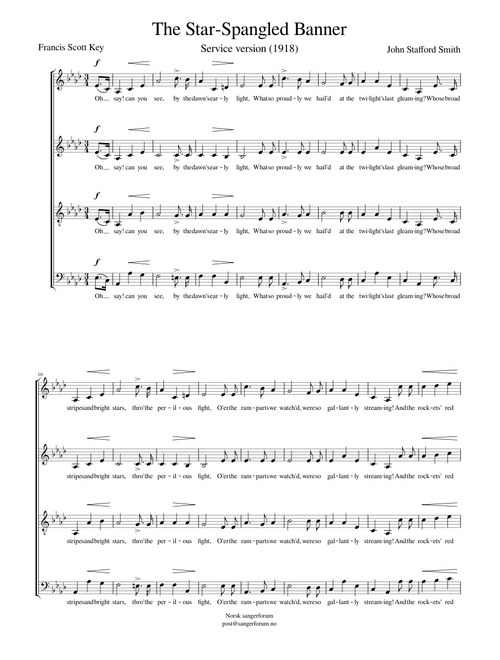 The Star-Spangled Banner - SATB