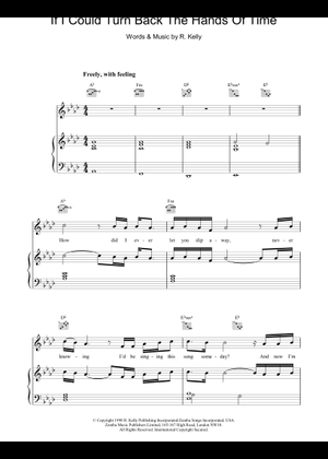 R-Kelly - If I Could Turn Back The Hands Of Time Sheet Music with