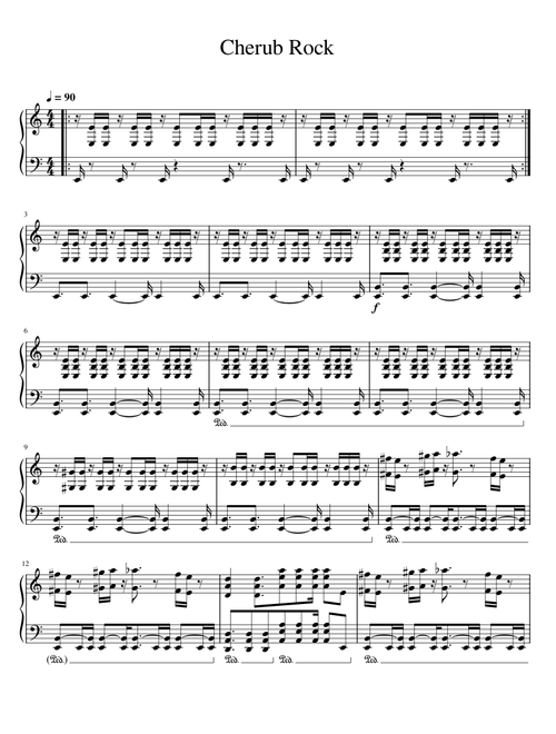 Cherub Rock - The Smashing Pumpkins (Full Piano Arrangement)