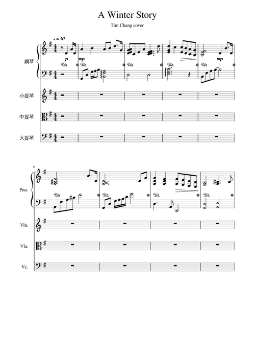 A Winter Story(piano with vin、via、vc)