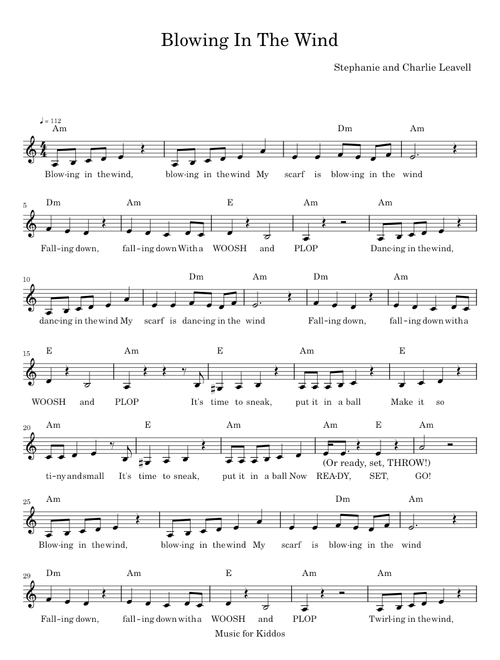 Blowing In The Wind - Stephanie