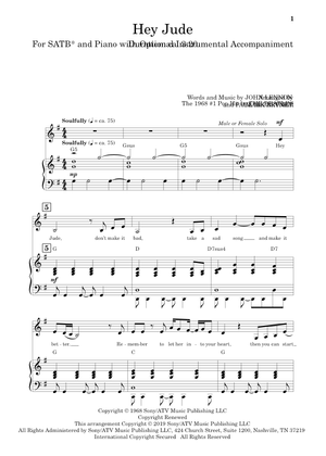 SK48　ヘイジュード（楽譜） 楽譜一覧】Hey Jude The Beatles - ヤマハ「ぷりんと楽譜」
