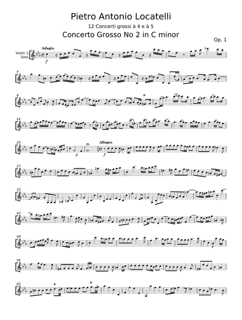 Concerto grosso in C minor, Op.1 No.2 - Pietro Antonio Locatelli