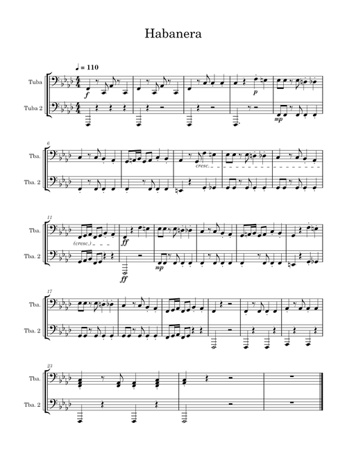 Habanera – Unknown author