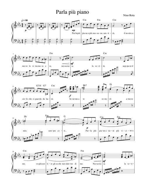 Parla più piano – Nino Rota
