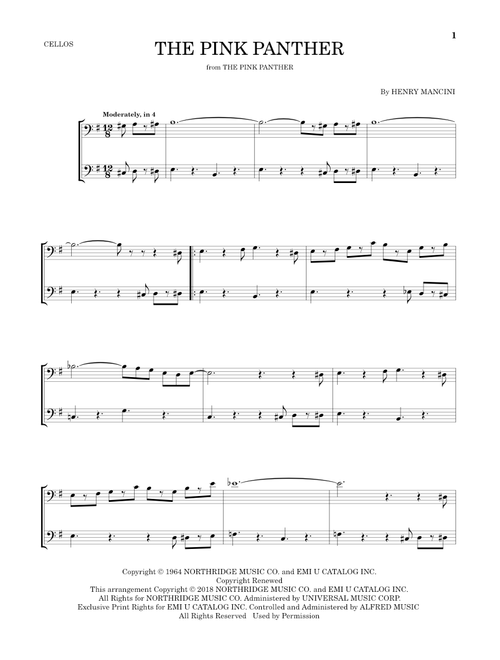 The Pink Panther - Henry Mancini (Cello Duet)