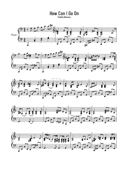 Guide Me Home - How Can I Go On (Arr. Unknown) - Gabriele Baldocci (Easy Piano)
