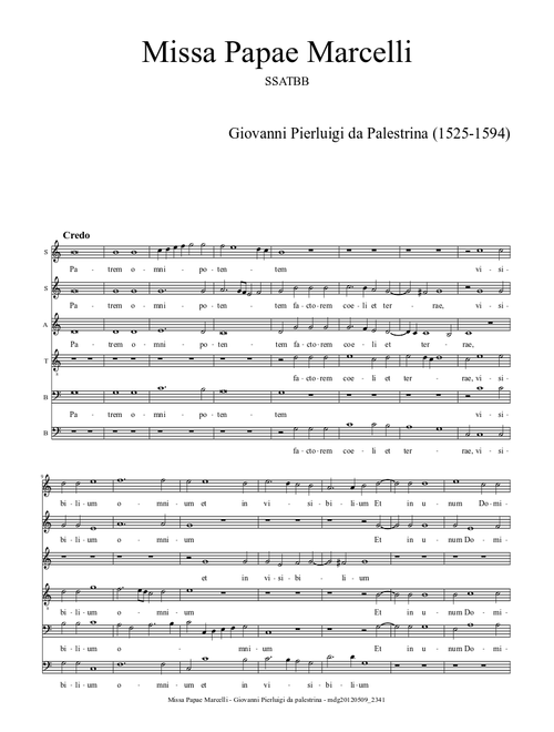 Missa Papae Marcelli - Credo - Palestrina