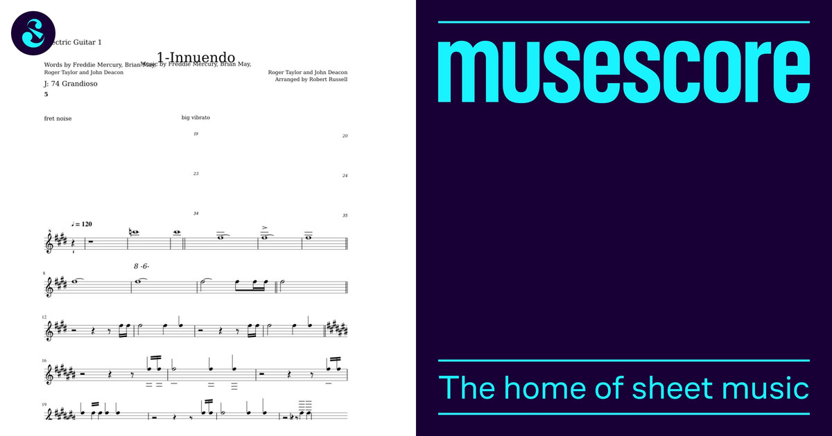 Innuendo – Queen Sheet Music for Vocals (Solo) | MuseScore.com