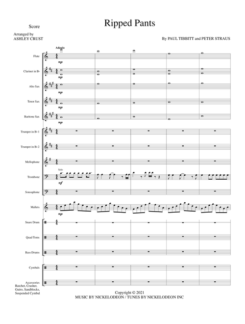 Ripped Pants (Arr. Ashley Crust) - Paul Tibbitt, Peter Straus (Marching Band)