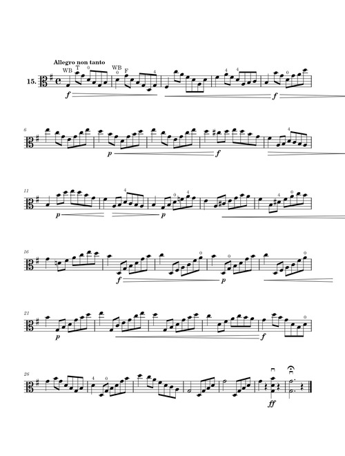 Sixty Studies – Franz Wohlfahrt Wohlfahrt Sixty Easy Melodious Studies, Etude 15.