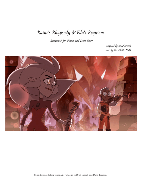 Eda's Requiem / Raine's Rhapsody (reprise) – Brad Breeck, Andrew Smith Raine's Rhapsody & Eda's Requiem for Piano and Cello Duet